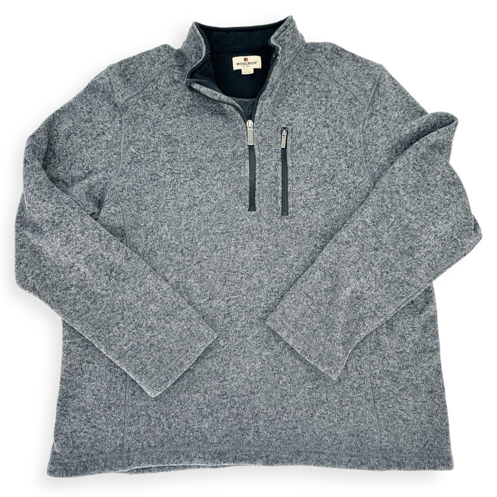 WOOLRICH MENS QUARTER ZIP PULLOVER XXL  Dark Gray grandpacore outdoors‎